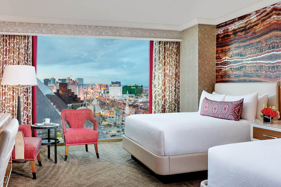 Resort Room with Two Queen Beds and Strip View