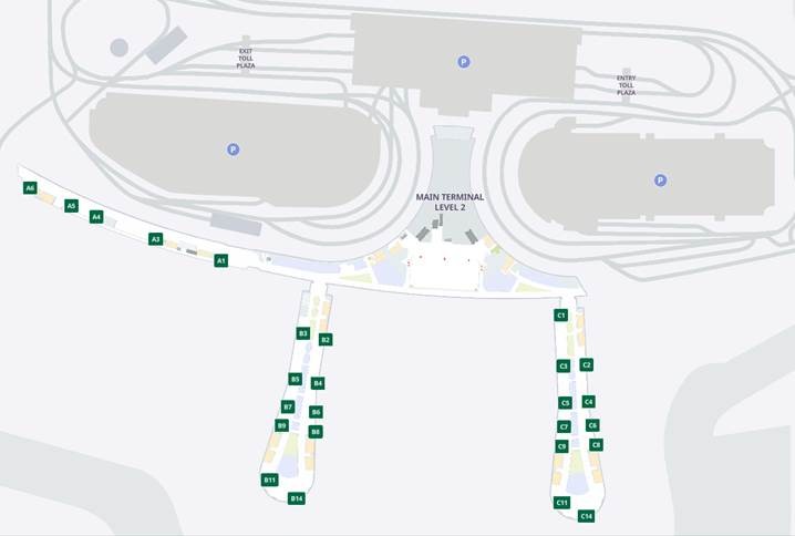 Louis Armstrong New Orleans International Airport (MSY) Terminal Map