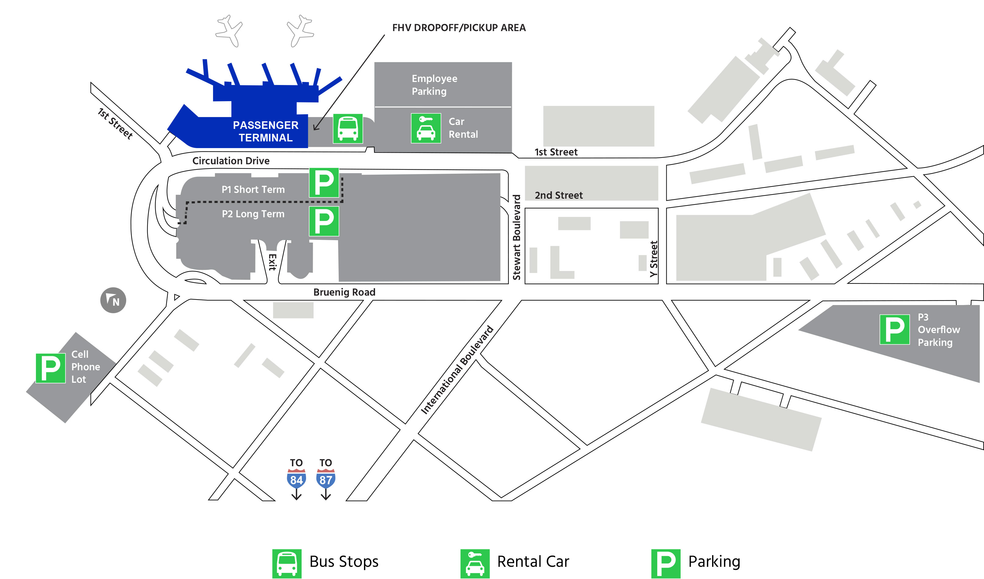 New York Stewart International Airport (SWF) Terminal Map