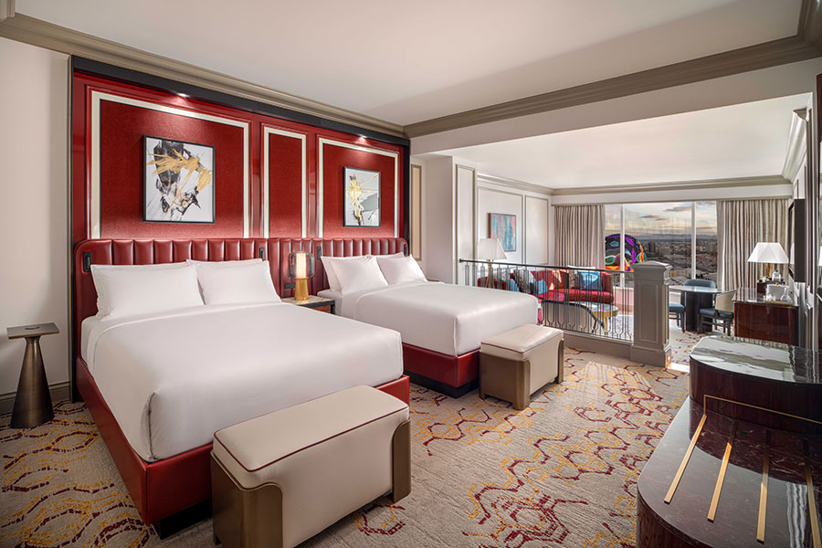 Newly Remodeled Luxury Suite with Two Queen Beds and Sphere View