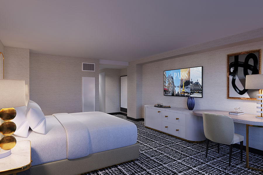 Versailles Strip View Room with King Bed