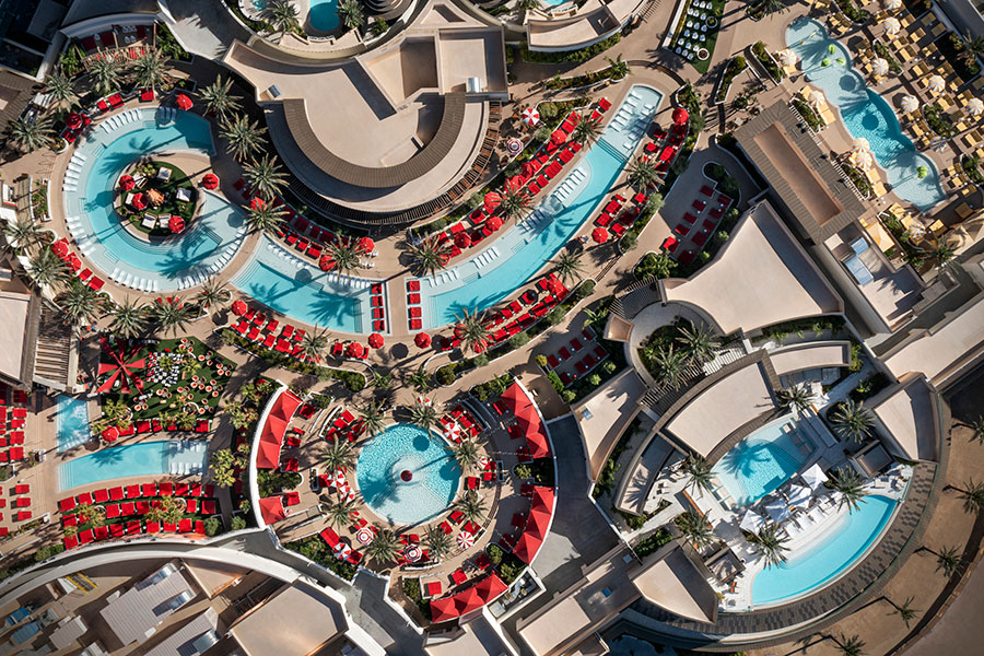 Outdoor Pool Area - Aerial View